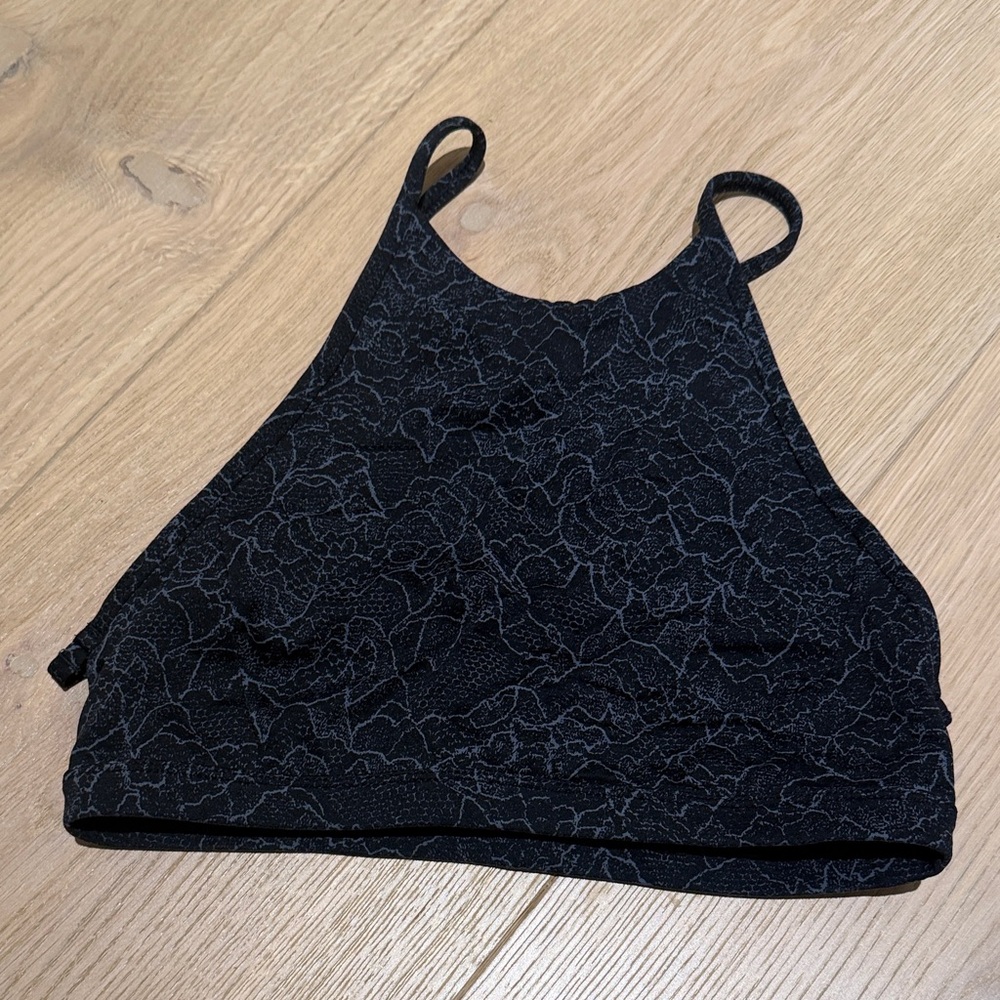 lululemon athletica Black Floral Sports Bra